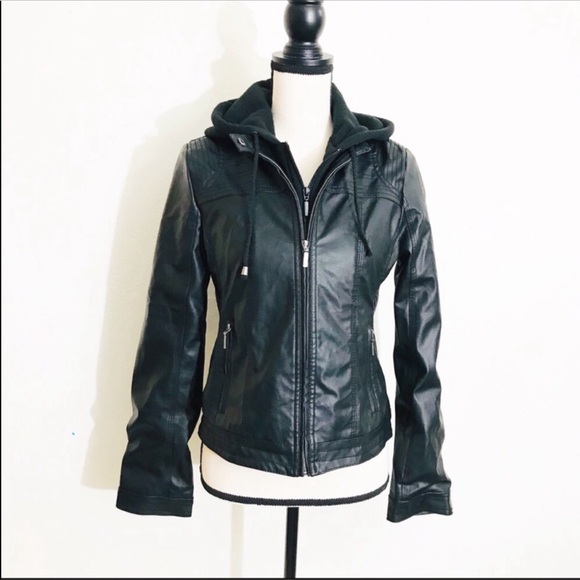 paper tee Jackets & Blazers - Paper Tee Faux Leather Jacket Size Medium